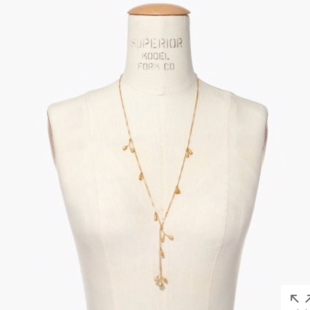 Madewell Flower Bud Lariat Necklace